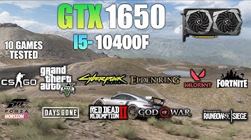 GTX 1650 + i5 10400F : Test in 10 Games - GTX 1650 GAMING