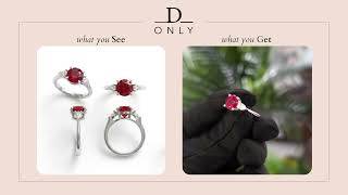 ✨ New Delivery from D-Only.HK: Lab Grown Ruby 3 Stones Ring