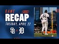 Tigers vs Padres Highlights | 4/22/25