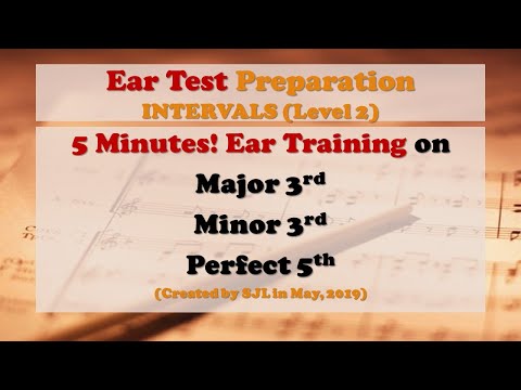 5 Minutes! Ear Training - Level 2+ Ear Test Preparation Interval (2/2) Major/Minor 3rd, Perfect 5th