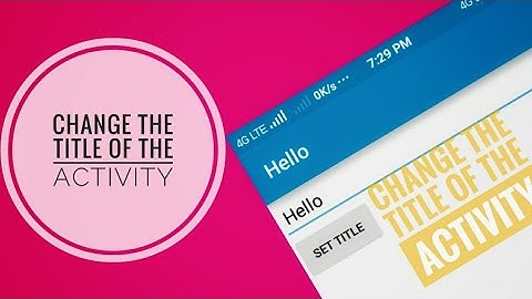 Change the title of the activity. Sketchware tutorial