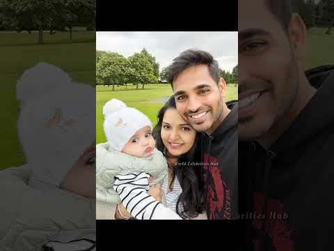 Bhuvneshwar Kumar his 😍 wife Nupur Nagar 💃 With a Cute Baby Girl 🍼🥰 #bhuvneshwarkumar #bestcouple