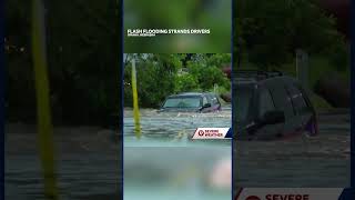 ⛈ DRIVERS STRANDED: Wild video shows cars stuck in high water after flash flooding hit #Omaha