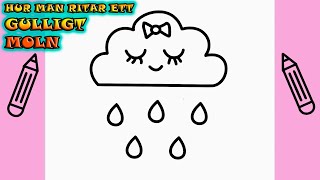 Hur Man Ritar Ett Gulligt Moln Rita Det Själv Lär Dig Att Rita Enkelt