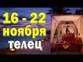 ТЕЛЕЦ 🔮 неделя с 16 по 22 ноября. Таро прогноз гороскоп