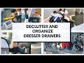 DECLUTTER AND ORGANIZE MY BEDROOM DRESSER DRAWERS WITH ME 2020 | CLEANING MOTIVATION
