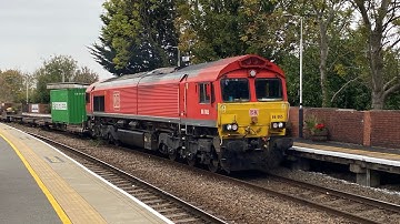 DB cargo mega thrash! 66065 4L45 with 31 containers 11;26 5E Lea Road 17/10/2025
