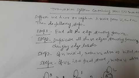 Null moves removal from transition System