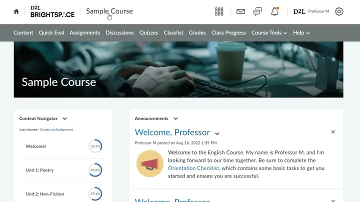 Set Up a Course | Instructor