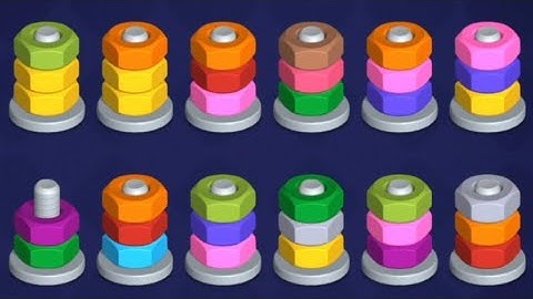 Nut Sort Puzzle Levels 61 62 63 64 65 66 67 68 69 70 Gameplay