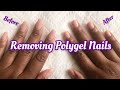 Removing Polygel Nails with a Hand File