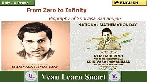 From Zero to Infinity (Tamil) - Biography of Srinivasa Ramanujan | unit 6 prose 9th standard