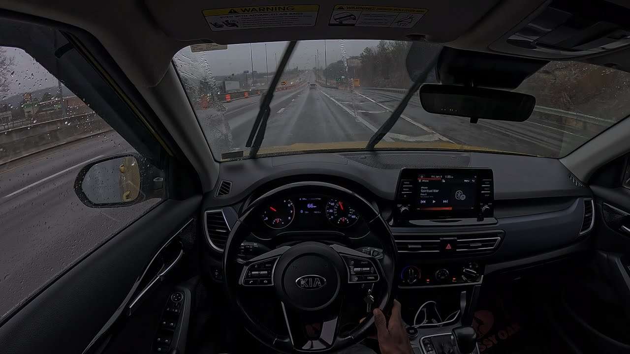 ASMR RAINY HIGHWAY POV DRIVE 