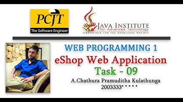 Web Project Task 09 | 1st Year | Semester 01 | Java Institute