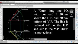 Exercise-4 Projections of Straight Lines-II Solution in Engineering Graphics Through CAD Laboratory