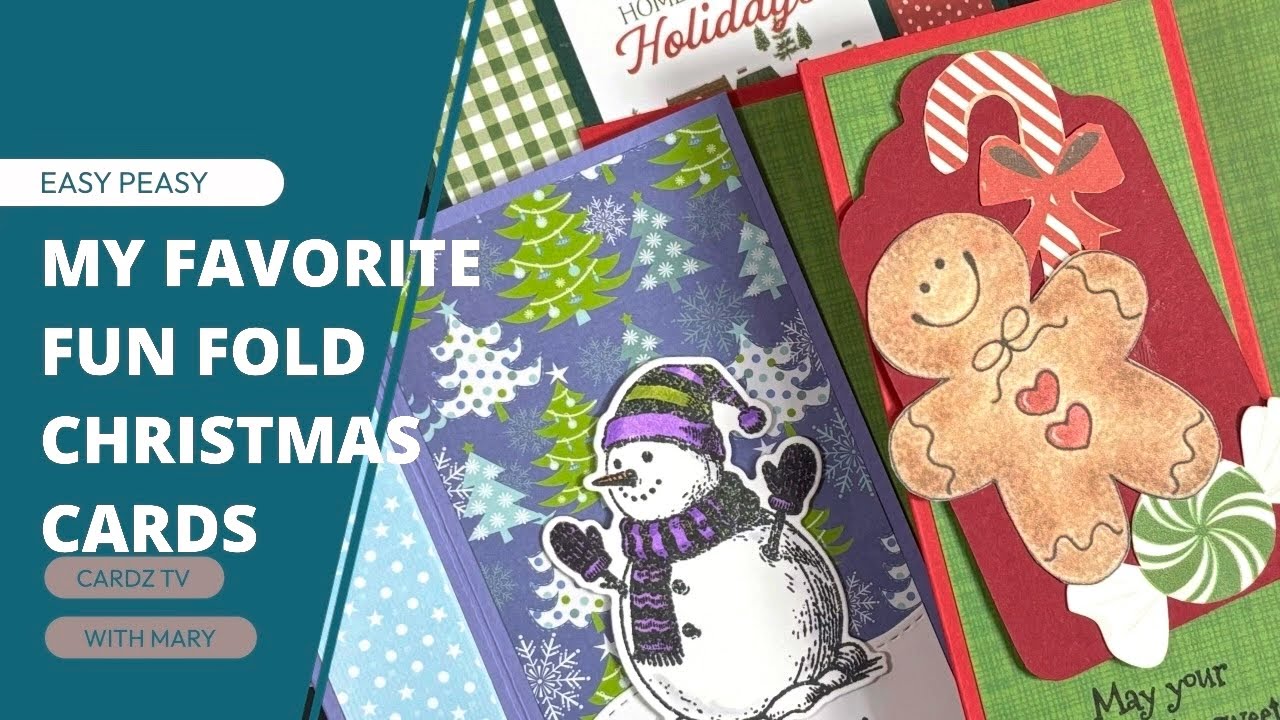MY FAVORITE FUN FOLD CHRISTMAS CARDS - YouTube