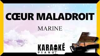 🎹 Cœur maladroit • MARINE (Karaoké Piano Français) #karaoke