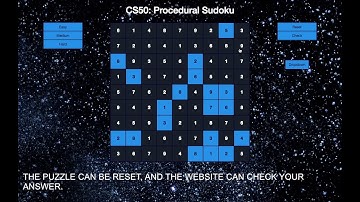 CS50 Final Project: Sudoku