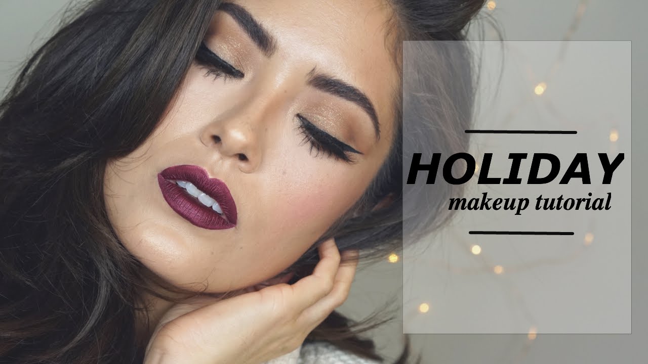 Soft Glittery Holiday Makeup Tutorial Melissa Alatorre YouTube