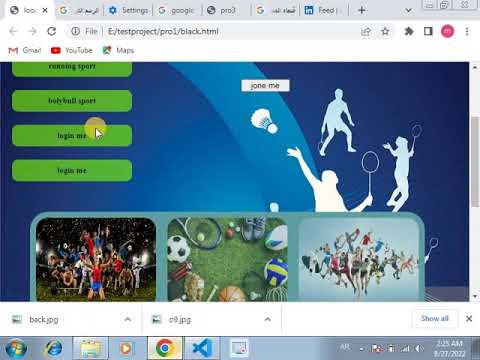 sport store simple project by html and css