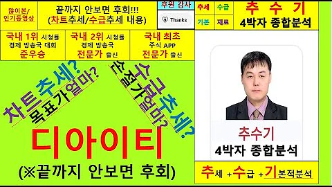 디아이티(110990) 추수기(추수) 전문가 4박자종합분석및 향후주가전망