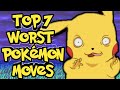 Top 7 Worst Pokemon Moves || Explain In Hindi || By PokeMV