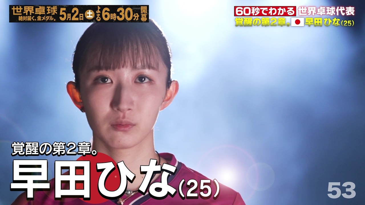 早田ひな｜WTTコンテンダー ザグレブ 2026：テレ東