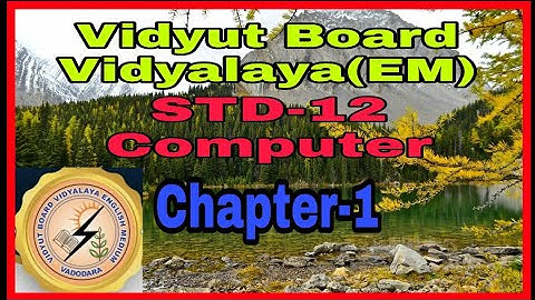 1064.Std-12,Computer,Chapter-1 | Vidyut Board Vidyalaya | BHAGYESH THAKKAR