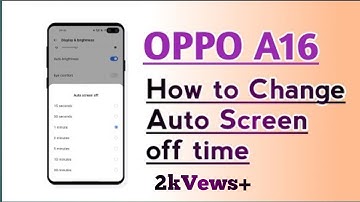 How to change screen Timeout in oppo a16 | oppo a16 screen Timeout settings