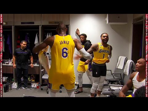 Lakers making Goat Noises when LeBron gets in the Locker Room🐐😂