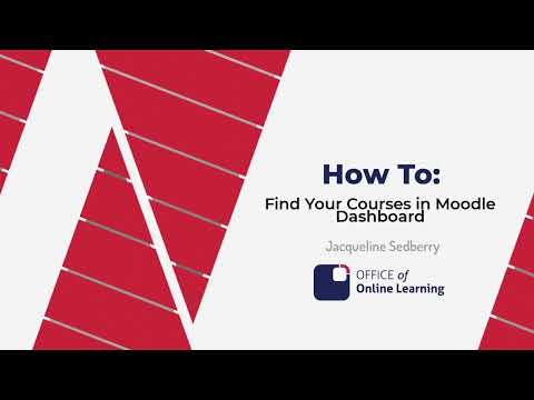 Moodle How To: Find Your Courses In Moodle Dashboard