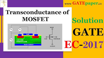GATE 2017 Find the transconductance gm of n-channel MOSFET