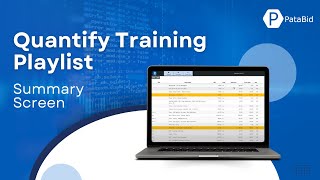 Summary Screen in Quantify