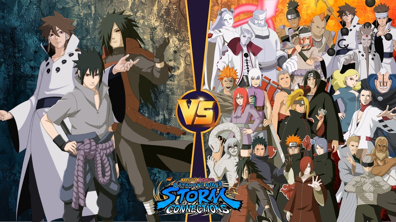 Саске, Мадара и Индра против команды из трёх человек. Марафонская битва. Наруто и Боруто. Абсолют...