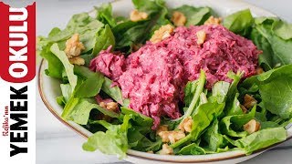 Yoğurtlu, Kırmızı Pancarlı Roka Salatası Tarifi Pancar Sevmeyenler Bile Bayılacak