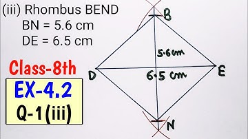 Class 8th Maths , Ex-4.2 , Q 1 (iii) Practical Geometry | Quadrilateral Construction