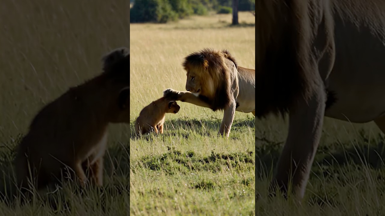 Lion Dad Gets Scolded After Teasing His Cub! 🦁😂