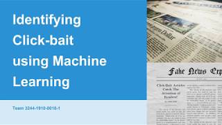 STePS 2019 CS3244-09 Identifying Clickbait