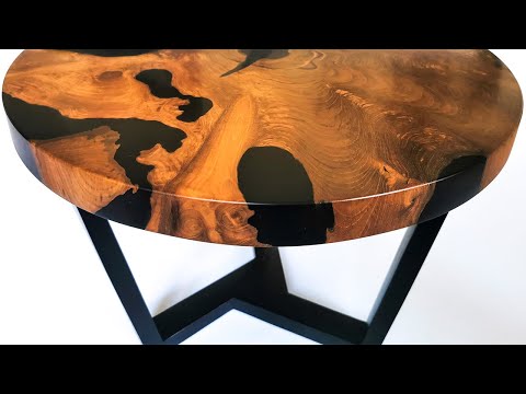 Acacia Black Epoxy Resin Table Top 6x3ft Live Edge - Woodify Canada