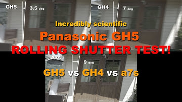 Panasonic GH5 ROLLING SHUTTER TEST! (GH5 vs GH4 vs A7s)