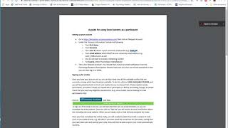 Help video 2: Setting up a SONA participant account