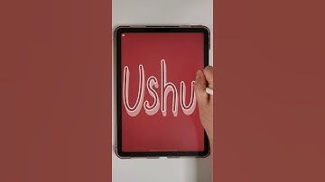 3D Outline Shadow Lettering Brush in Procreate #shorts