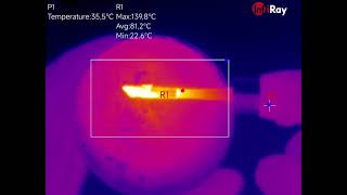 Sequre S60. Heating and soldering through thermal camera, 300°C.