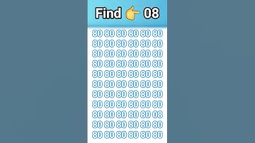 99%fail Find the number of 08 impossible challenge IQ Test dam hai to batao brain Test 🧠 #trending