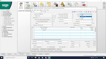 Accounts Payable: How To Enter A New Invoice In Sage 100 Contractor