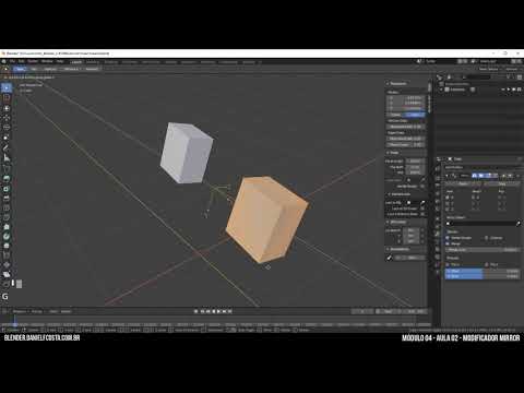 M4A2 - Curso Blender 2.8 - Modificador Mirror - Tutorial Português