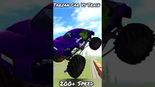 Tarzan Car Vs Train 🙀 | Indian bike driving 3d #gaming #gameplay #train  #cars