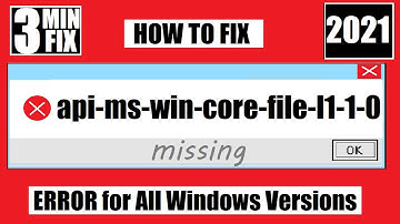 [𝟚𝟘𝟚𝟙] How To Fix api-ms-win-core-file-l1-1-0.dll Missing/Not Found Error Windows 10 32 bit/64 bit