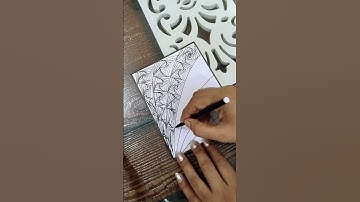 How to Draw Zentangle pattern #zentangle #pattern #lines #optical #illusion #easy #doodle #shorts