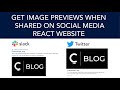 Get Image Previews When Your React Website is Shared - MetaTags